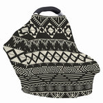 Black And Beige Aztec Pattern Print Baby Seat Cover