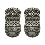 Black And Beige Aztec Pattern Print Bar Stool Covers