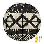 Black And Beige Aztec Pattern Print Basketball