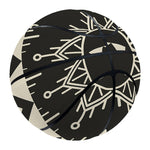 Black And Beige Aztec Pattern Print Basketball