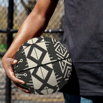 Black And Beige Aztec Pattern Print Basketball