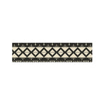 Black And Beige Aztec Pattern Print Bed Runner