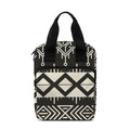 Black And Beige Aztec Pattern Print Bible Tote Bag