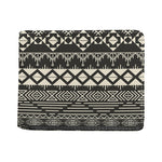 Black And Beige Aztec Pattern Print Bifold Wallet