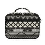 Black And Beige Aztec Pattern Print Briefcase Bible Bag