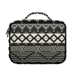 Black And Beige Aztec Pattern Print Briefcase Bible Bag