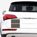 Black And Beige Aztec Pattern Print Car Sticker