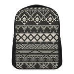 Black And Beige Aztec Pattern Print Casual Backpack