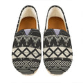 Black And Beige Aztec Pattern Print Casual Shoes