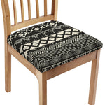 Black And Beige Aztec Pattern Print Chair Cushion Cover