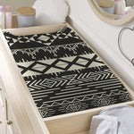 Black And Beige Aztec Pattern Print Changing Pad Cover