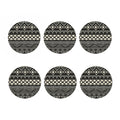 Black And Beige Aztec Pattern Print Coaster Set