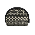 Black And Beige Aztec Pattern Print Coin Purse