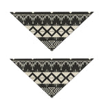 Black And Beige Aztec Pattern Print Dog Bandana
