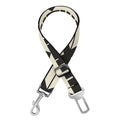 Black And Beige Aztec Pattern Print Dog Seat Belt