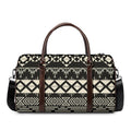 Black And Beige Aztec Pattern Print Duffel Bag