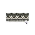 Black And Beige Aztec Pattern Print Extended Mouse Pad