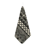 Black And Beige Aztec Pattern Print Hand Towel