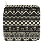 Black And Beige Aztec Pattern Print Hand Towel