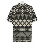 Black And Beige Aztec Pattern Print Hawaiian Shirt