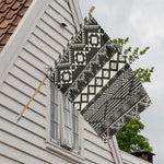Black And Beige Aztec Pattern Print House Flag