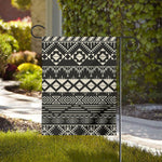 Black And Beige Aztec Pattern Print House Flag