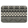 Black And Beige Aztec Pattern Print Indoor Door Mat