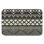 Black And Beige Aztec Pattern Print Indoor Door Mat