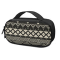Black And Beige Aztec Pattern Print Portable Cooler Travel Case