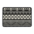Black And Beige Aztec Pattern Print Kitchen Mat