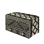 Black And Beige Aztec Pattern Print Leather Tissue Box Cover