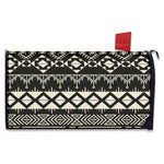 Black And Beige Aztec Pattern Print Mailbox Cover