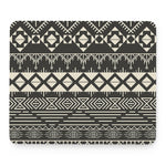 Black And Beige Aztec Pattern Print Mouse Pad