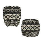 Black And Beige Aztec Pattern Print Office Chair Cover