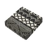 Black And Beige Aztec Pattern Print Outdoor Seat Cushion Cover