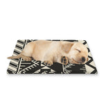 Black And Beige Aztec Pattern Print Pet Cooling Mat Cover