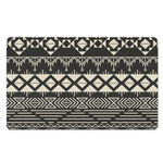 Black And Beige Aztec Pattern Print Polyester Doormat