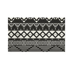Black And Beige Aztec Pattern Print Polyester Flag
