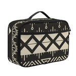 Black And Beige Aztec Pattern Print Portable Lunch Bag