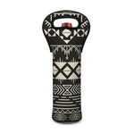 Black And Beige Aztec Pattern Print Single Neoprene Wine Tote