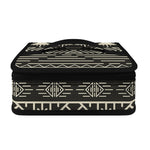 Black And Beige Aztec Pattern Print Small Lunch Bag