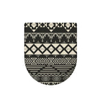 Black And Beige Aztec Pattern Print Toilet Lid Cover