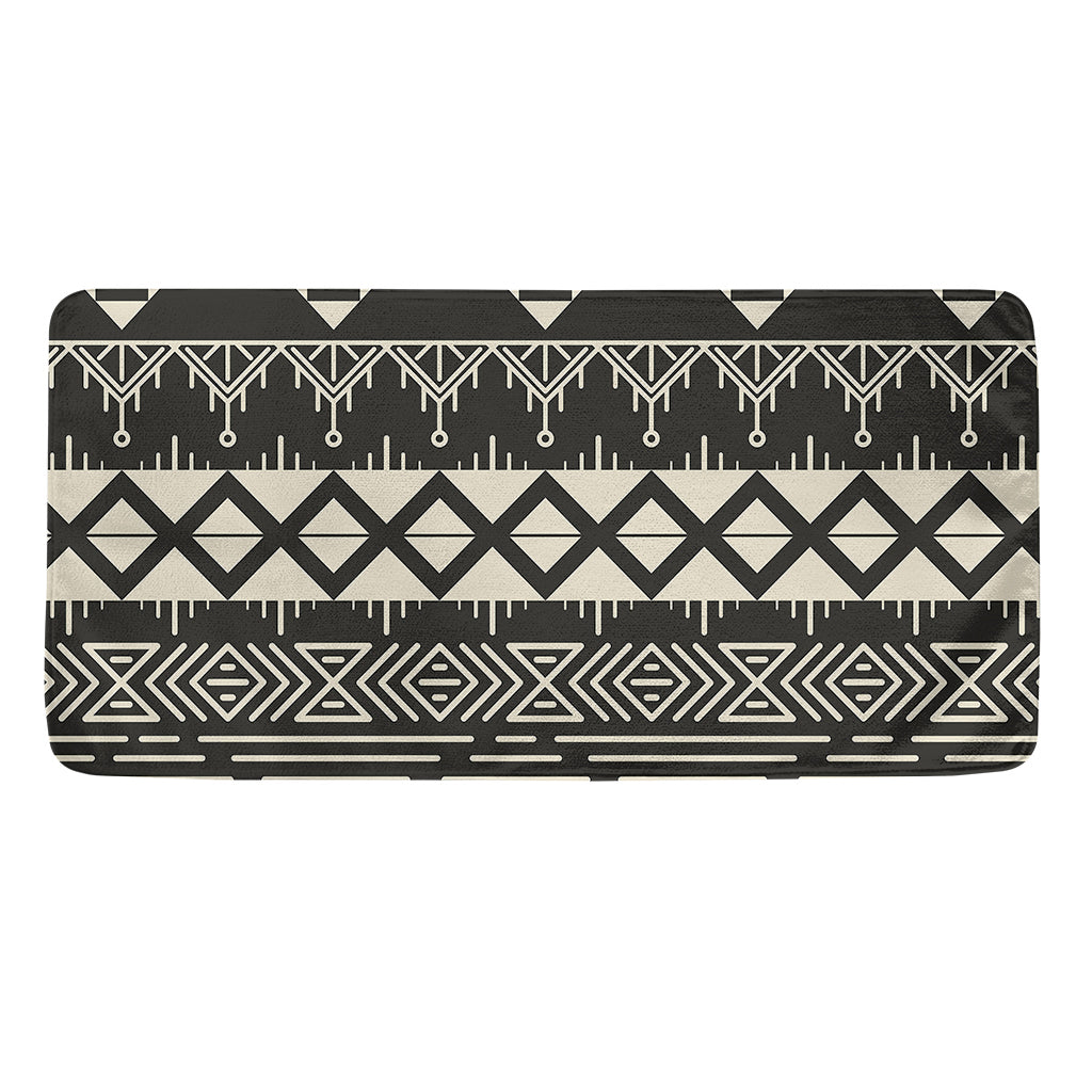 Black And Beige Aztec Pattern Print Towel