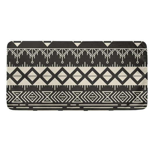 Black And Beige Aztec Pattern Print Towel