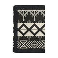 Black And Beige Aztec Pattern Print Trifold Wallet