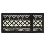 Black And Beige Aztec Pattern Print Trifold Wallet