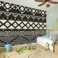 Black And Beige Aztec Pattern Print Wall Sticker
