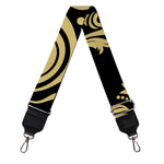 Black And Beige Damask Pattern Print Bag Strap