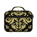 Black And Beige Damask Pattern Print Briefcase Bible Bag