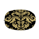 Black And Beige Damask Pattern Print Car Side Mirror Covers